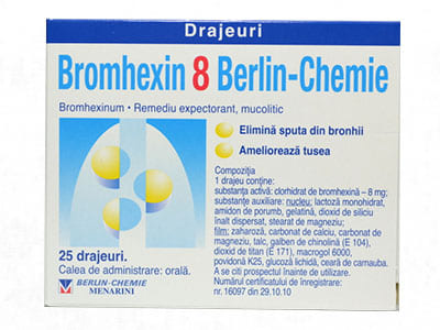 Bromhexin 8mg draj.