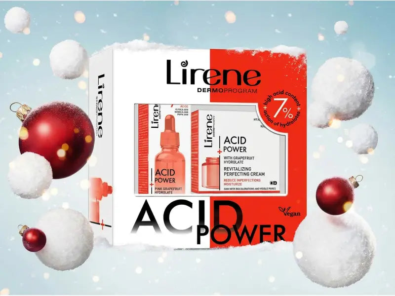 Lirene SET Acid Power Crema revitalizanta 50ml + Ser exfoliant 30ml 10E07307