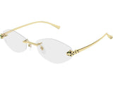Rama optica Cartier Panthere de Cartier CT0637O-001/56, 2026, din Metal, p/u femei