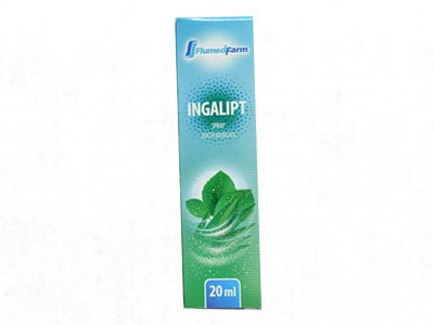 Ingalipt 0,025 g/0,025 g/ml / 20 ml spray bucofaringian, soluţie