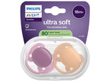 Philips Avent Ultra Soft Suzeta din silicon18m+ mov-portocaliu2 buc (SCF093/03)pe Baza de Plante-80%