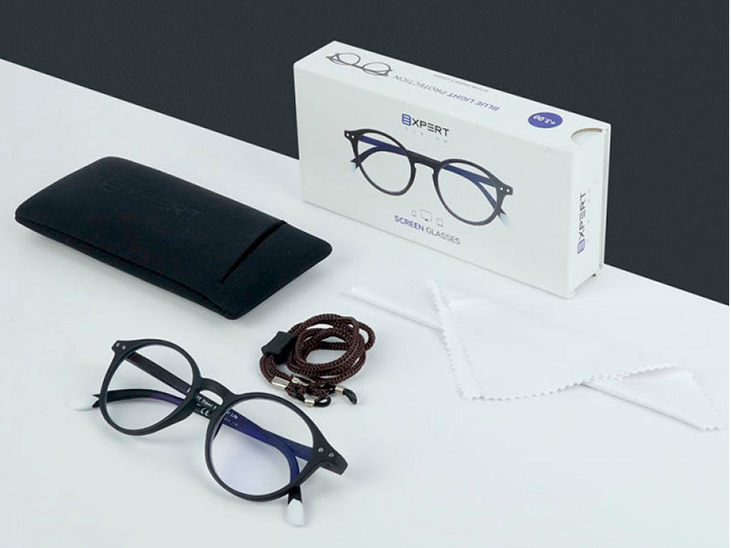 Ochelari pentru calculator Expert cu lentile Blue Light Protect, model Venezia Black Night, +0.00
