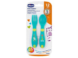 Chicco Set lingurita si furculita plastic 12 luni+ N2 6830000