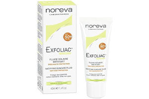 Noreva Exfoliac crema SPF50 protectia solara pentru ten problematic 40ml