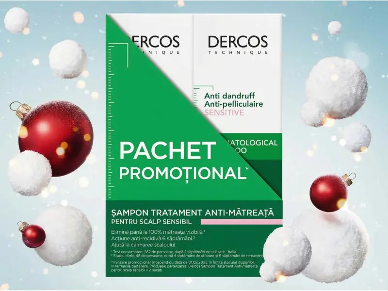 Vichy Dercos Bipack Sampon Antimatreata scalp sensibil 200ml 1+1 (-50)