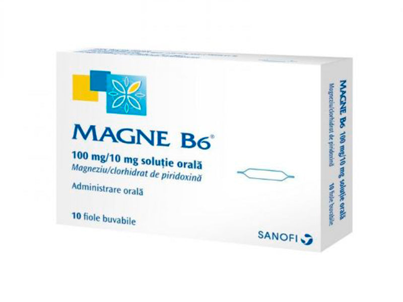 Magne B6 100mg/10ml solutie orala 10ml