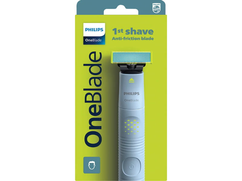 Philips PC OneBlade 1st Shave с антифрикционным лезвием, синий, QP1326/20