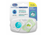 Chicco Suzeta MICRO silicon Albastra 0-2M 2bu