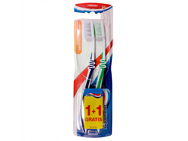 Aquafresh Periuta de dinti Clean flex 1+1