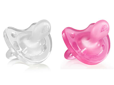 Chicco suzeta totala din silicon Girl (silicon + roz) 0-6M 2buc 273011