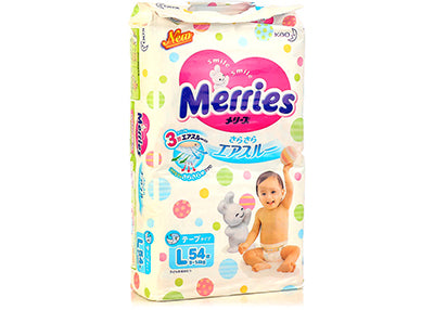 MERRIES Size L №54 9-14kg (SJ) scutece