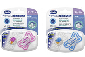 Chicco Suzeta new Physio Light LUMI silicon 16-36M 2buc 7103541