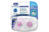 Соска Chicco new Physio Light LUMI силиконовая 2-6M 2шт 7103141