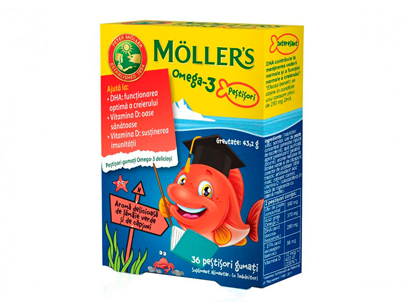 Moller's Omega-3 Fishes Strawberry jeleuri N36