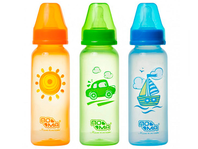 POMA Biberon 240ml (PP,silicon flux rapid) 6+ (3310)