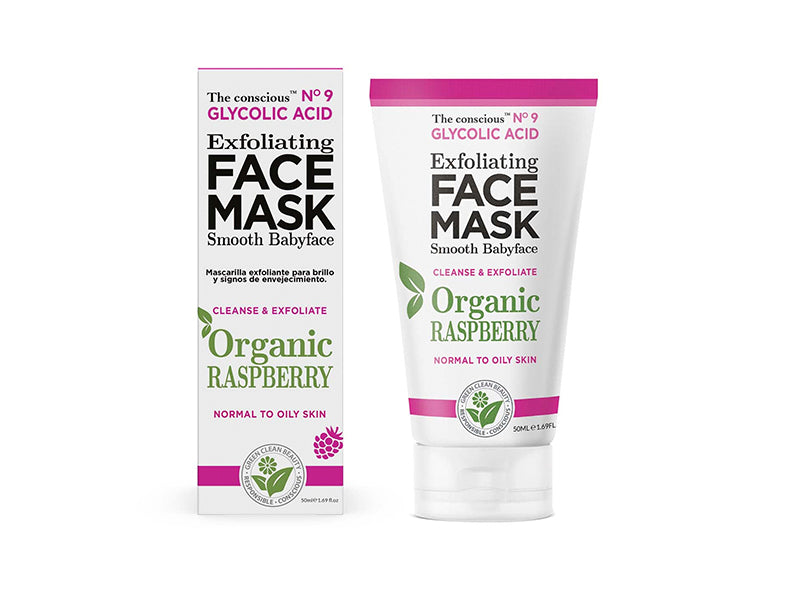 The conscious Masca pu fata Acid Glicolic exfoliant cu zmeura organica 50ml