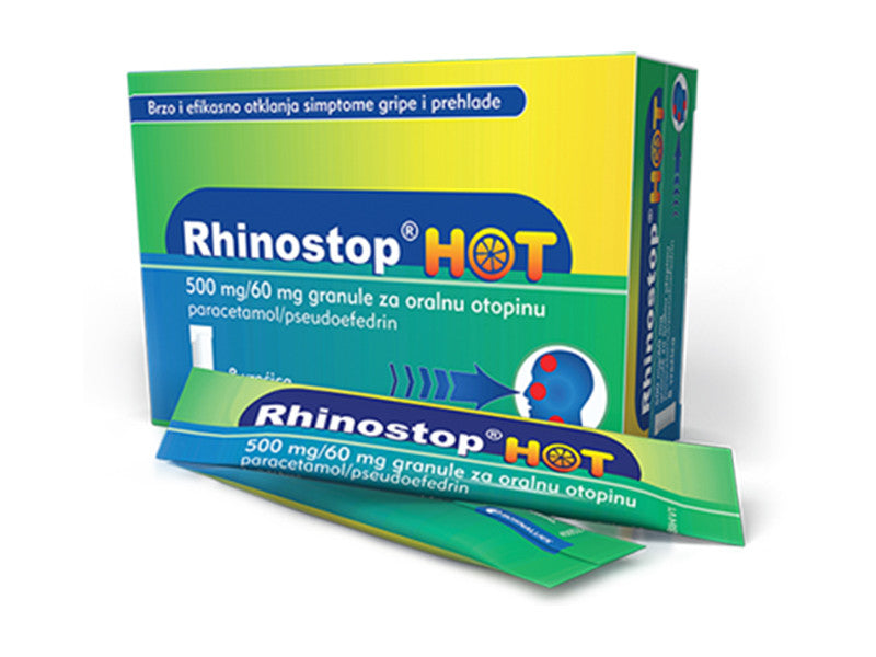 Rhinostop HOT 500 mg/60 mg granule pentru soluţie orală