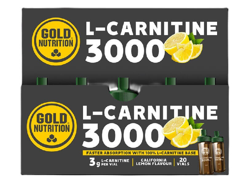Gold Nutrition L-Carnitine Лимон, 3000 мг, 20 флаконов