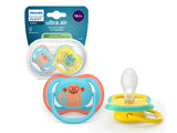 Philips Avent Ultra Air Suzeta din silicon Boy 18m+ 2 buc albastru-galben (SCF349/58) pe Baza de Plante-80%