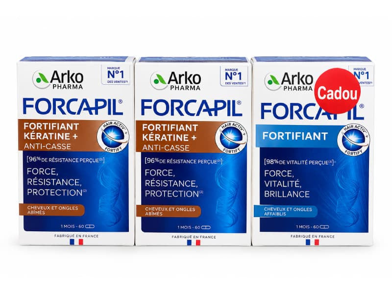 Forcapil SET Keratine + Anti-Casse N60+ Forcapil N60 Cadou