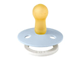 BIBS Suzeta fosforescenta Colour Glow Latex in Ambalaj Eco, Tetina Rotunda, 6 luni+ Blu