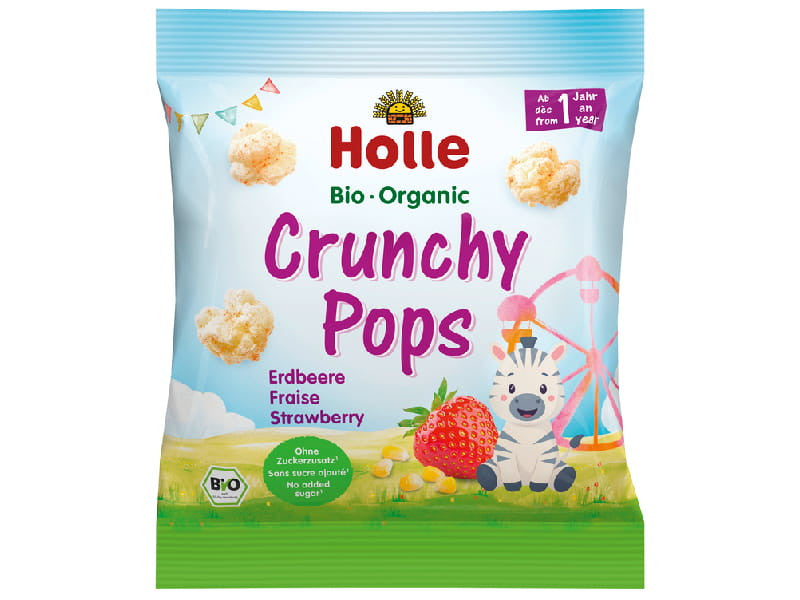 Holle Bio Organic gustare din porumb cu capsuna (12 luni+) 20g