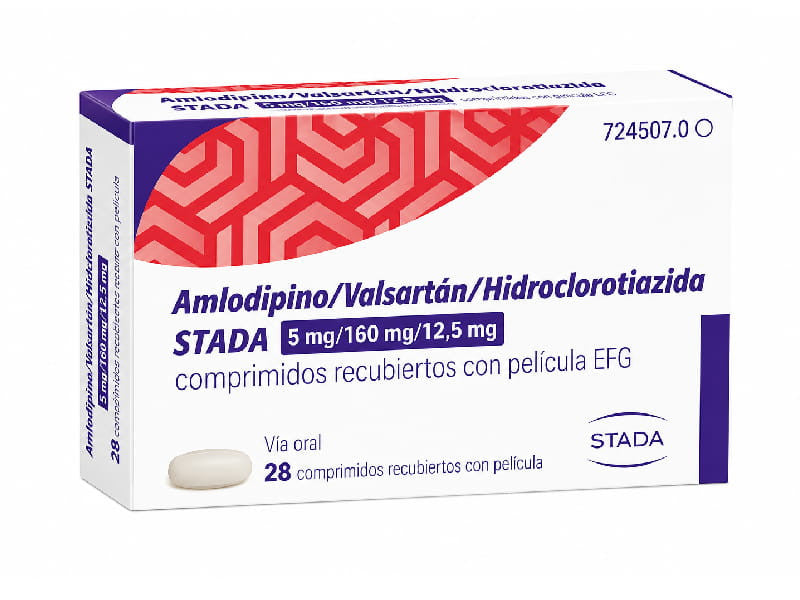 Amlodipino/Valsartan/Hidroclorotiazida STADA 5mg/160mg/12,5mg comp.film.
