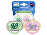Philips Avent Ultra Air Suzete din silicon 6-18m 2 buc pisica-frunza (SCF087/13) pe Baza de Plante-80%