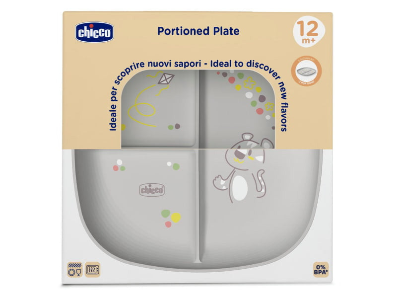 Chicco Farfurie portionata 12M+ GREY 2025 1600335