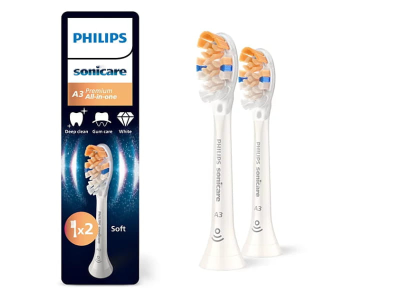Philips Sonicare Premium All-in-One сменные насадки для зубной щётки, белые, 2 шт. (HX9092/87)