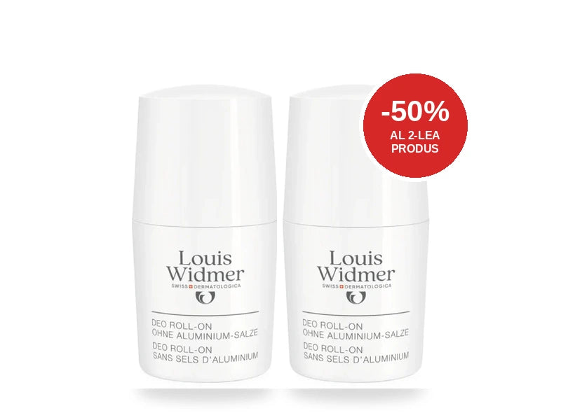 Louis Widmer Bodycare Deo Roll-on fara aluminiu 0% parfum, 50ml 1+1 (-50 % la al doilea produs )