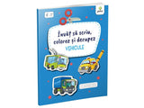 Carte Invat sa scriu, colorez si decupez. Vehicule