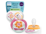 Philips Avent Ultra Air Happy Suzete din silicon 6-18m 2 buc gargarita-floare (SCF080/27) pe Baza de Plante-80%