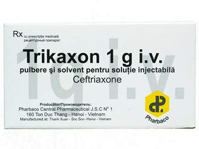 Trikaxon 1g/10ml pulb.+solv.sol.inj. i/v (5066306519180)