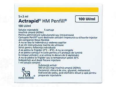 Actrapid HM Penfill 100UI/ml sol.inj. in cartus 3ml (5278247649420)