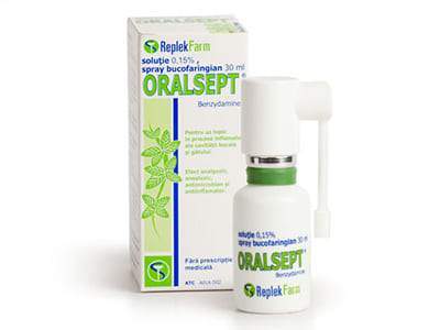 Oralsept 0.15% spray bucofaring, sol. 30ml (5066403774604)