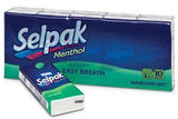 Selpak сухие салфетки с ментолом