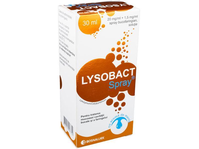 Lysobact Spray bucofaringian Menta 30ml