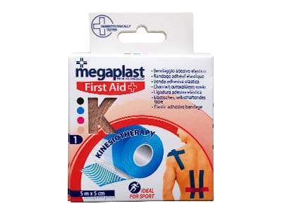 Banda kinesiologica Megaplast 5mx5cm bej (5280147898508)