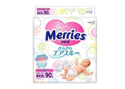 MERRIES Newborn №90  -5 kg (SJ) scutece  № 90 scutece (5280204718220)