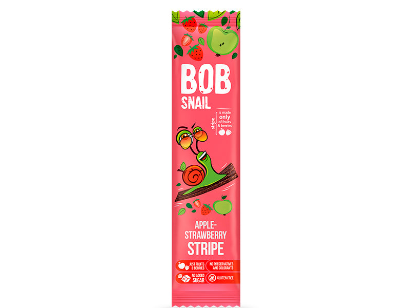 Bomboane mere-capsune Bob Snail 14gr