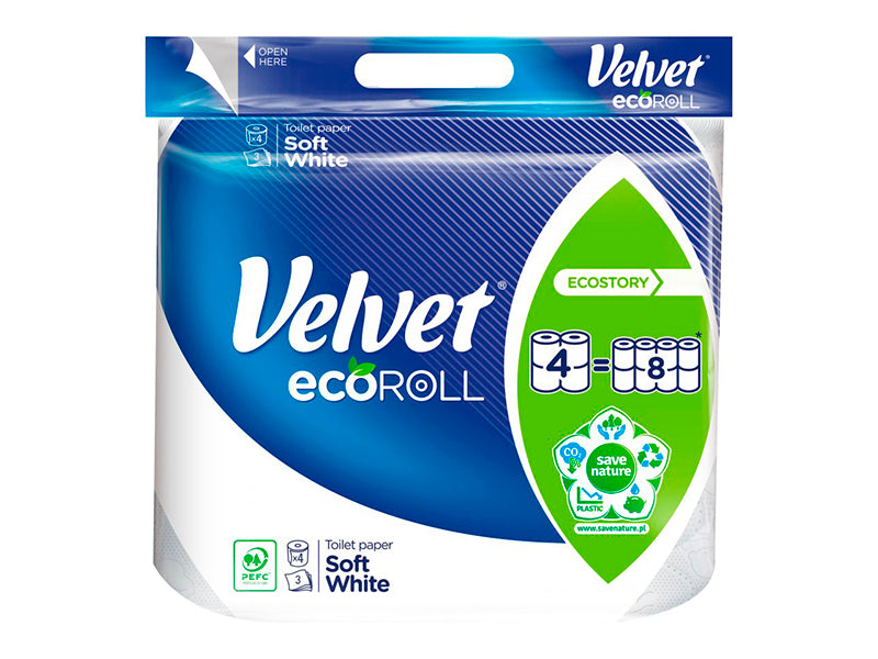 Velvet hirtie igienica White EcoRoll 3 str. N4