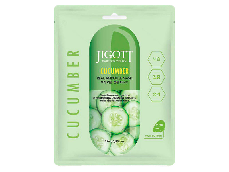Jigott cucumber real ampoule mask 27ml