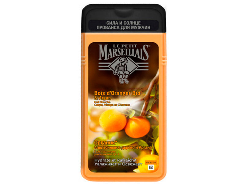Le Petit Marseillais Sampon-gel pu barbati Orange Argan 650ml