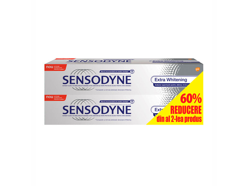 Sensodyne Pasta d. Extra Whitening 100ml duo pack -60% din al doilea produs