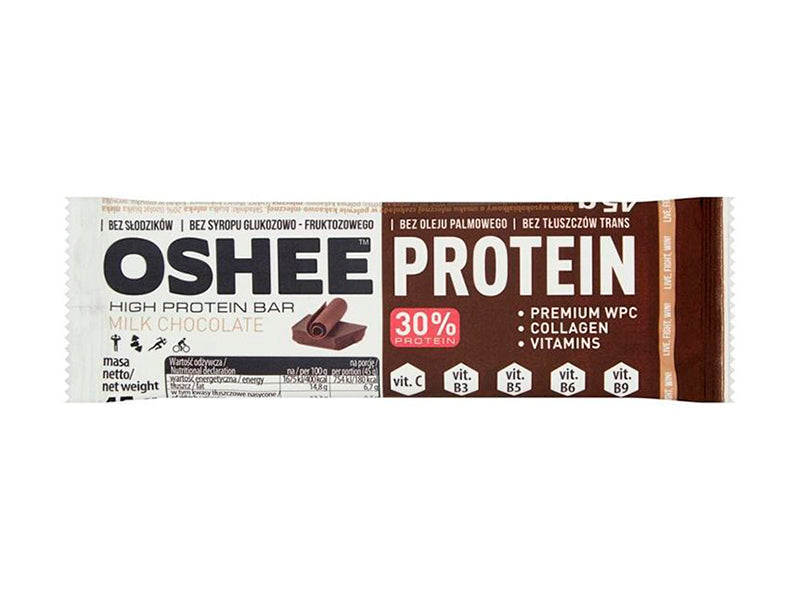 Oshee Batonas proteic ciocolata cu lapte 45g