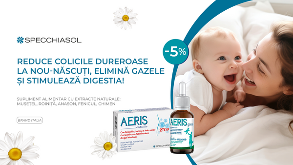 AERIS - soluția naturală pentru colici, meteorism și disconfort abdominal