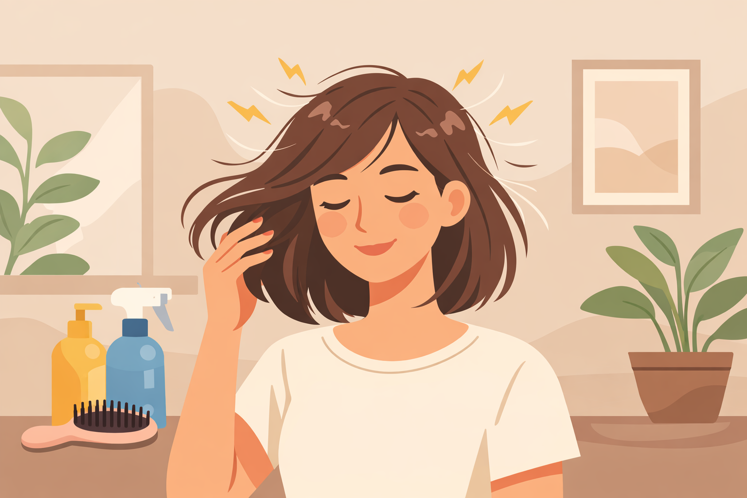 Trucuri rapide ca să scapi de electrizarea părului