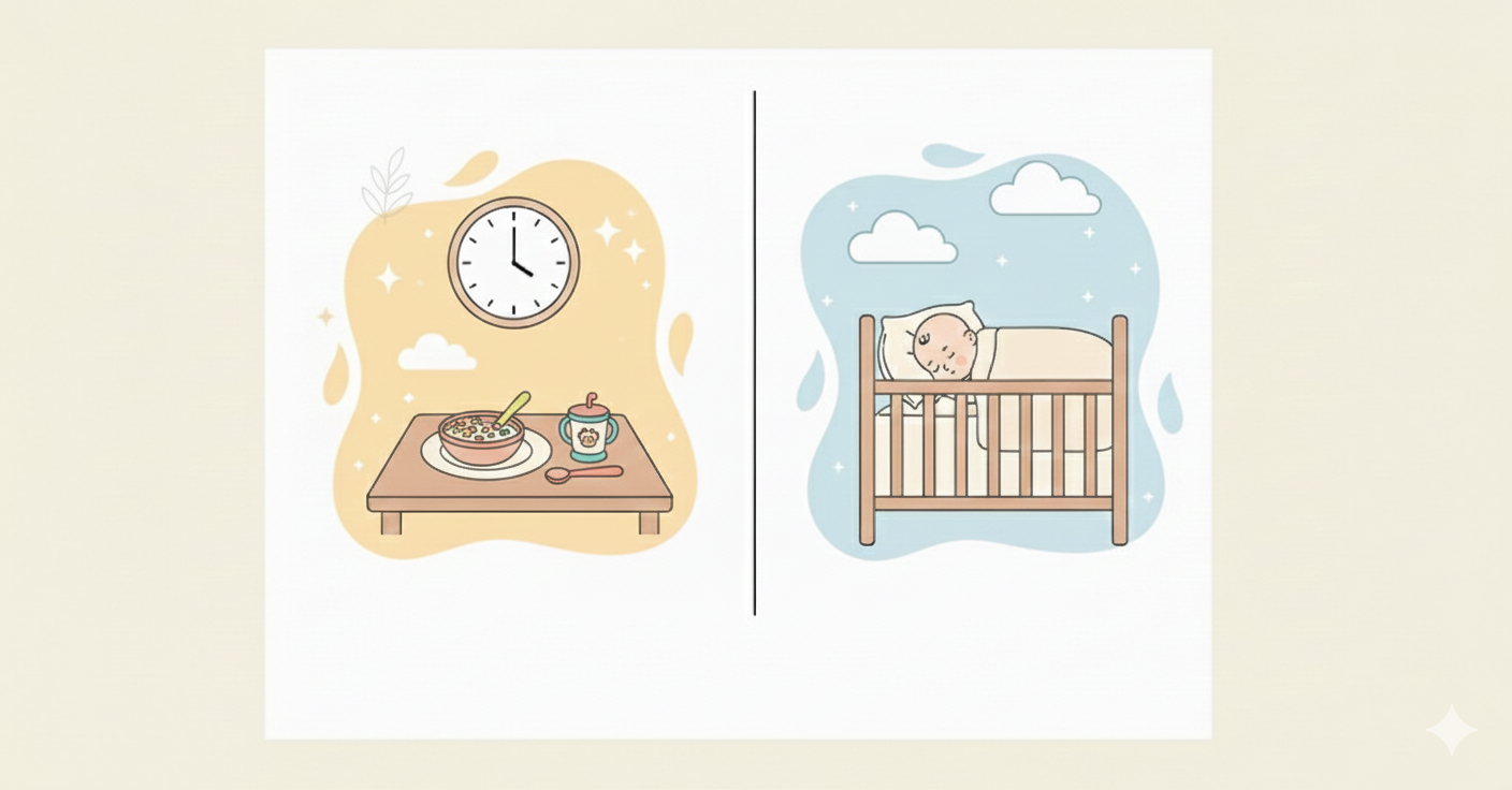 Cum influențează ora ultimei mese somnul copilului (0-3 ani)