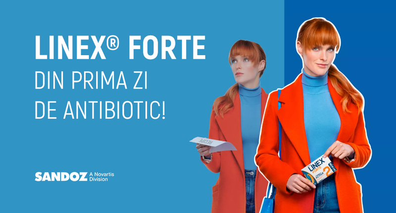 LINEX® FORTE susține restabilirea echilibrului florei intestinale